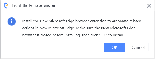 Confirm to Install Microsoft Edge Extension